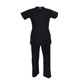 LOYAL NEEDS Y Neck Short Sleeves Double Stitch Scrub Suit Customised Polycotton Fabric FSYMB M Size For Female-image-74