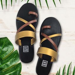 POSTCARD Women Brown One Toe Flats-image-26