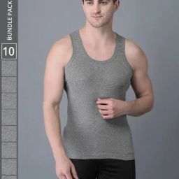 Dollar Bigboss Multicolored Cotton Regular Fit Vest - Pack Of 10-image-24
