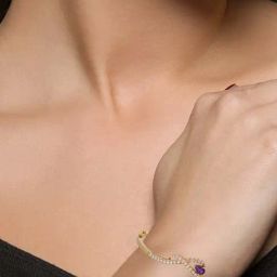 c. krishniah chetty group CKC Chic Pre-Loved Diamond Bangle with Unique Odd Design image 2