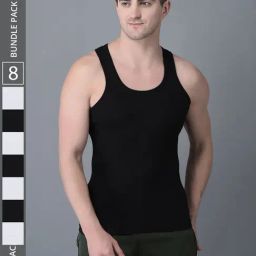 Dollar Bigboss Multicolored Cotton Regular Fit Vest - Pack Of 8-image-74