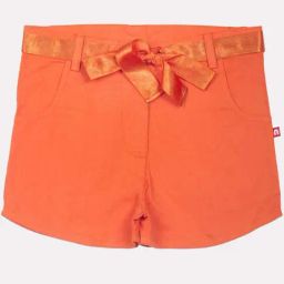 Nino Bambino Kids Orange Cotton Regular Fit Shorts-picture-16