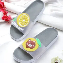 Pampy Angel Women's Grey Slides-image-99