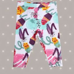 MINIKLUB Kids White Printed Leggings-image-48