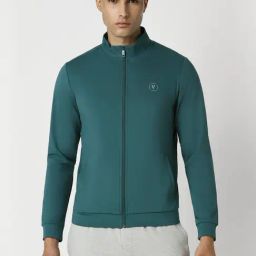 Van Heusen Teal Green Regular Fit Jacket-image-71