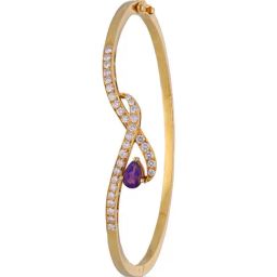 c. krishniah chetty group CKC Chic Pre-Loved Diamond Bangle with Unique Odd Design image 3
