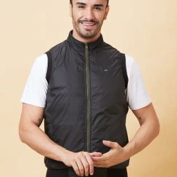 Being Human Black Oversized Quilted Quilted Jackets-22