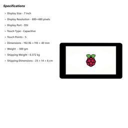 Waveshare 7inch Capacitive Touch Display for Raspberry Pi, DSI Interface, 800×480 image 3