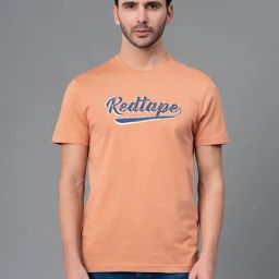 Red Tape Light Orange Cotton Regular Fit Printed T-Shirt-picture-6