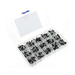 600PCS 15Values 40-160V 50-600mA NPN PNP Power Transistor Kit 2N2222-S9018 Triode Transistor Assortment Kit - RS1134600PCS 15Values 40-160V 50-600mA NPN PNP Power Transistor Kit 2N2222-S9018 Triode Transistor Assortment Kit - RS1134-22