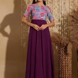 Miss Chase Purple Embroidery Dress-image-64