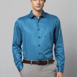 Allen Solly Blue Cotton Slim Fit Printed Shirt-picture-42