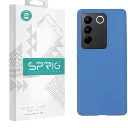 Sprig Liquid Silicone Back Cover for Vivo V27 Pro 5G (Blue)-image-72