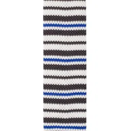 Tossido Men White & Charcoal Striped Slim Tie-picture-21