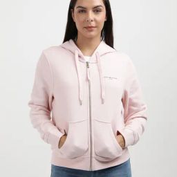 TOMMY HILFIGER Light Pink Cotton Graphic Print Hoodie-picture-22