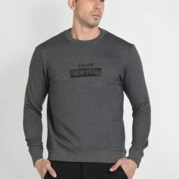 Arrow New York Grey Regular Fit Sweatshirt-picture-12