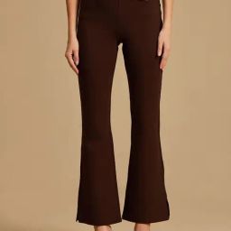 Kazo Brown Plain Jeggings-image-34