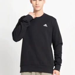 Adidas Black Regular Fit Sweatshirt-image-72