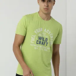 Wildcraft Green Cotton Regular Fit Printed T-Shirt-image-8