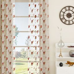 GM White & Maroon Printed Sheer Door Curtain-image-90