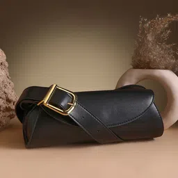 HAUTE SAUCE by Campus Sutra Leather Structured Sling Bag with Tasselled-15