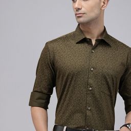 Park Avenue Slim Fit Floral Printed Formal Shirt-image-81