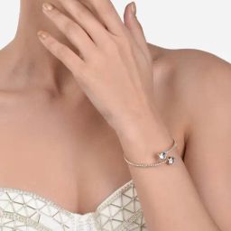 Zaveri Pearls Gold Tone Dazzling Stones Contemporary Classic Bracelet - ZPFK12932-image-90