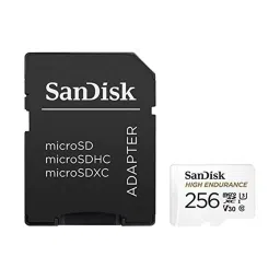 SanDisk 256GB High Endurance Video MicroSDXC Card with Adapter (White) image 3