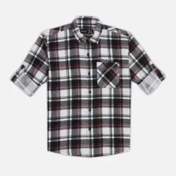 Cavio Boys Multicolour Checks Full Sleeves Shirts-image-37