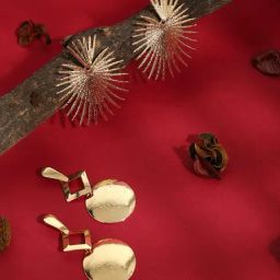 Sohi goldplated drop earrings combo-image-68