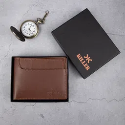 Killer Men Textured Leather Two Fold Wallet with SD Card Holder-14