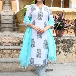 Anouk Rustic Women Ethnic Motifs Printed Kurta with Trousers & Dupatta-picture-34