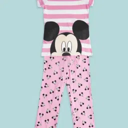 Pantaloons Junior Pink & Black Cotton Printed T-Shirt Set-picture-14