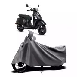 Auto Pearl Two Wheeler Cover with Bag for Piaggio Notte 125, Silver-image-72