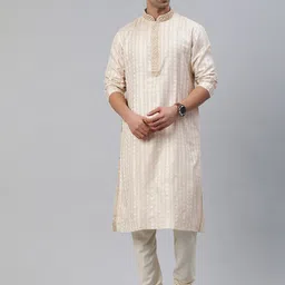 Manthan Men Thread Work Kurta-image-4