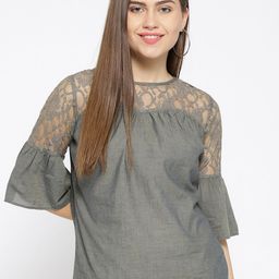 Xpose Women Grey Solid Regular Top-image-13