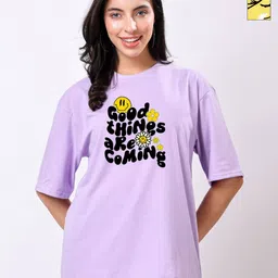 TQH Pack Of 2 Graphic Printed Drop-Shoulder Cotton Oversized T-shirts-picture-35