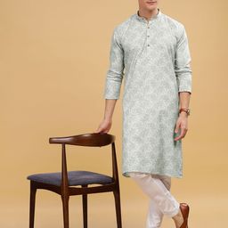 Anouk Men Ethnic Foil Printed Long Kurta-picture-40