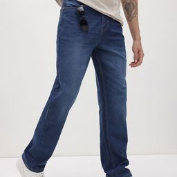 The Roadster Life Co. Men Straight Fit Mid-Rise Light Fade Stretchable Jeans-image-49
