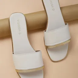 Vishudh Women Solid Mules Open Toe Flats-image-93