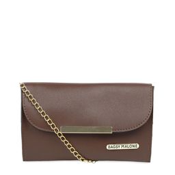 Bagsy Malone Brown Solid Sling Bag-44