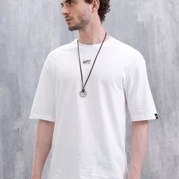 WROGN Men Solid Round Neck Pure Cotton Relaxed Fit T-shirt-picture-23