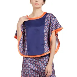 Soie Navy Printed Top With Shorts-image-19