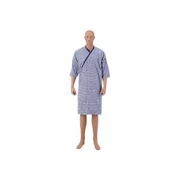 AS ONE Gauze Double Alignment Nursing Nightcloth M Size 100% Cotton For Men, 8-5564-01-35