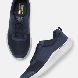 Skechers Men Navy Blue Depth Charge 2.0 - Winkko Air-Cooled Memory Foam Sneakers-19