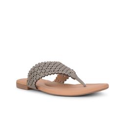 Bata Laser Cut Open Toe Flats-5
