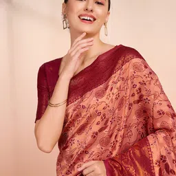 DIVASTRI Woven Design Zari Banarasi Saree-picture-1