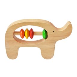 shumee Kids Set Of One Wooden Elephant Rattle-34