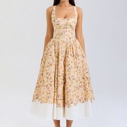 bebe Women Floral Printed Fit & Flare Knee Length Dress-picture-47