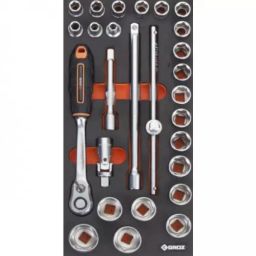 Groz 27 Pcs Socket Tool Kit C Series KIT/MOD/31C-45